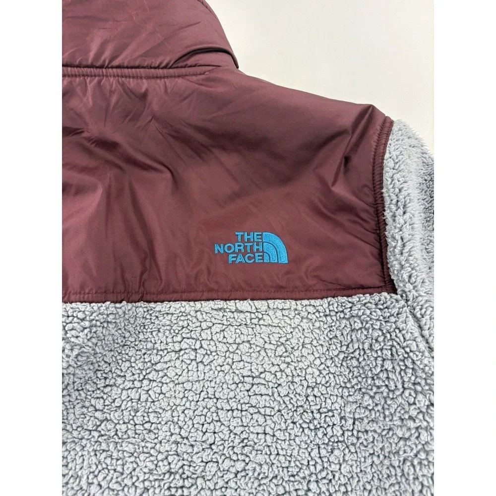 The North Face Fleece Jacket Gray 1/4 Zip Sherpa Pullover Hiking Men's Small